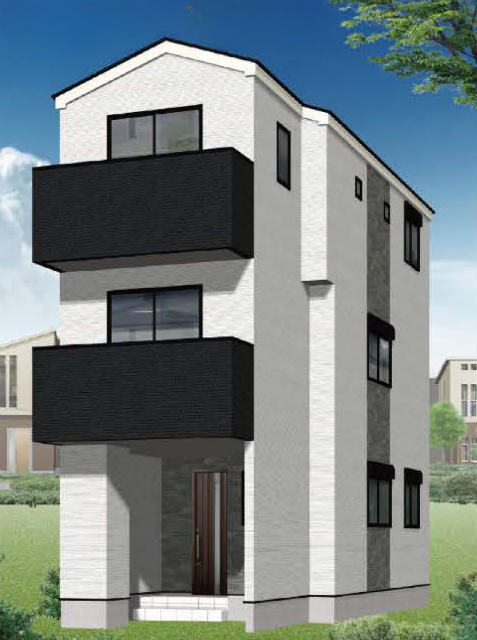 【新築一戸建全9棟｜多摩区長尾二丁目】外観イメージパース