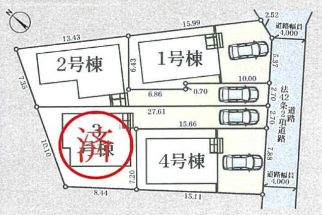 【クレイドルガーデン府中市本宿町第7】区画図