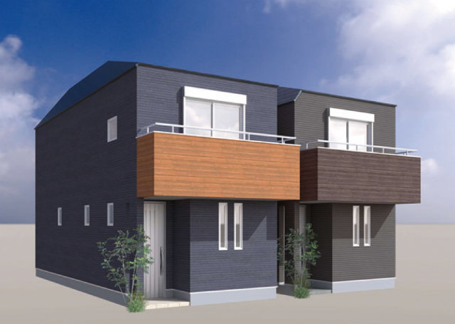【新築一戸建全2棟｜府中市紅葉丘1丁目】外観パース