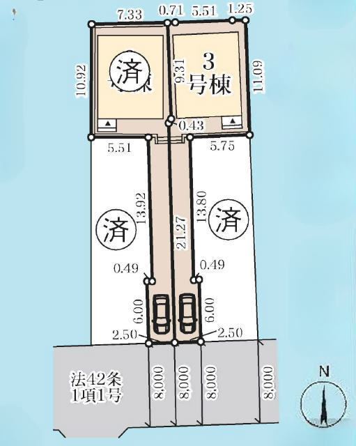【リーブルガーデン美好町第5】区画図