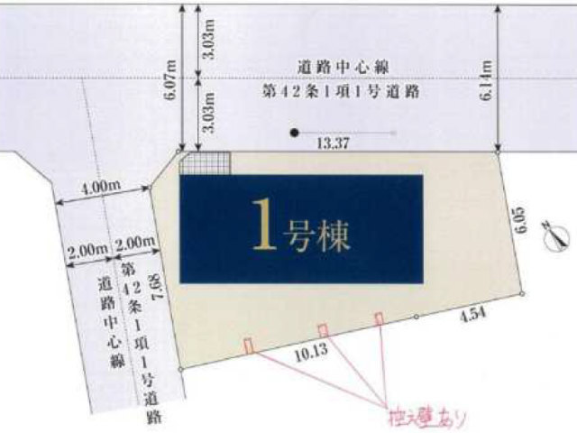 【ミラスモ府中市北山町429①】区画図