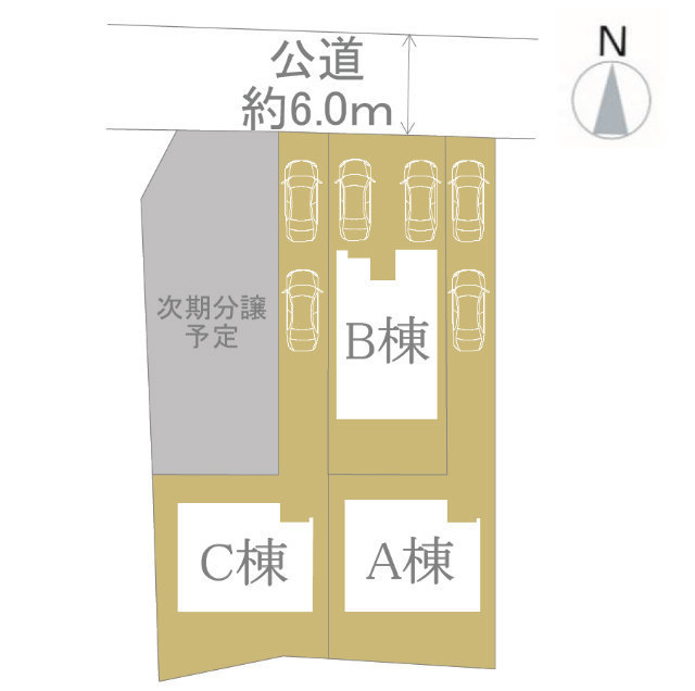 【新築一戸建全3棟 東山田町】区画図