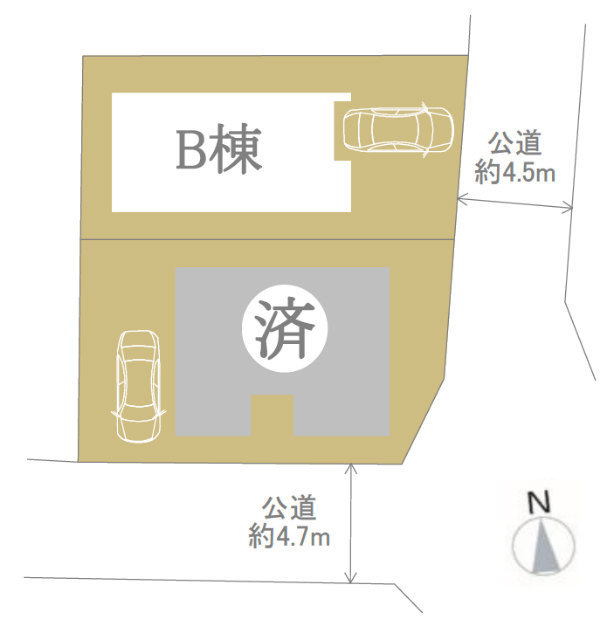 【新築一戸建全2棟｜北八朔町】区画図