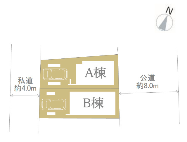 【新築一戸建全2棟｜川崎市中原区中丸子】区画図