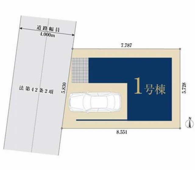 【ミラスモ高津区二子125①】区画図