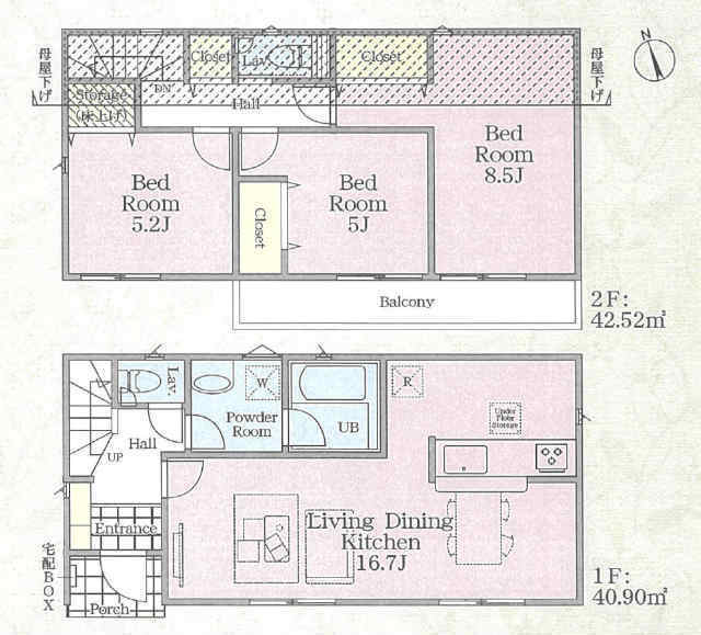 【クレイドルガーデン調布市入間町第5】間取図