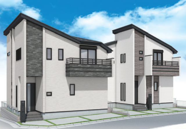 【ハートフルタウン下田町3丁目】外観パース