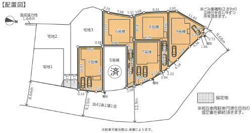 ガルボシティー奈良町2期 子供の国 新築一戸建て全6棟：区画図.jpg