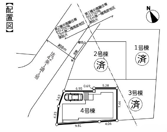【ガルボシティー富士見町1丁目2期】区画図
