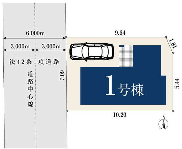【ミラスモ新吉田東605①】区画図