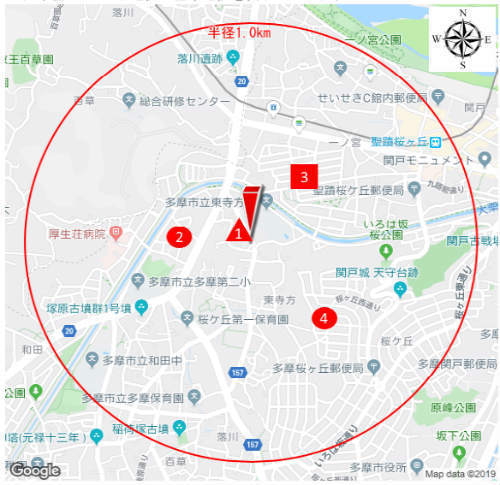 リーブルガーデン東寺方 第1期 全4棟 聖蹟桜ケ丘駅徒歩15分 新築一戸建て 近隣公示地価・基準地価.jpg