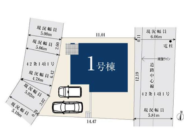 【ミラスモ青葉区大場町0174Ⅱ①】区画図