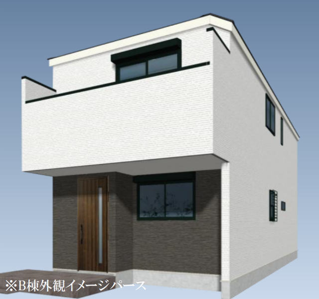 【新築一戸建全2棟｜北八朔町】外観パース