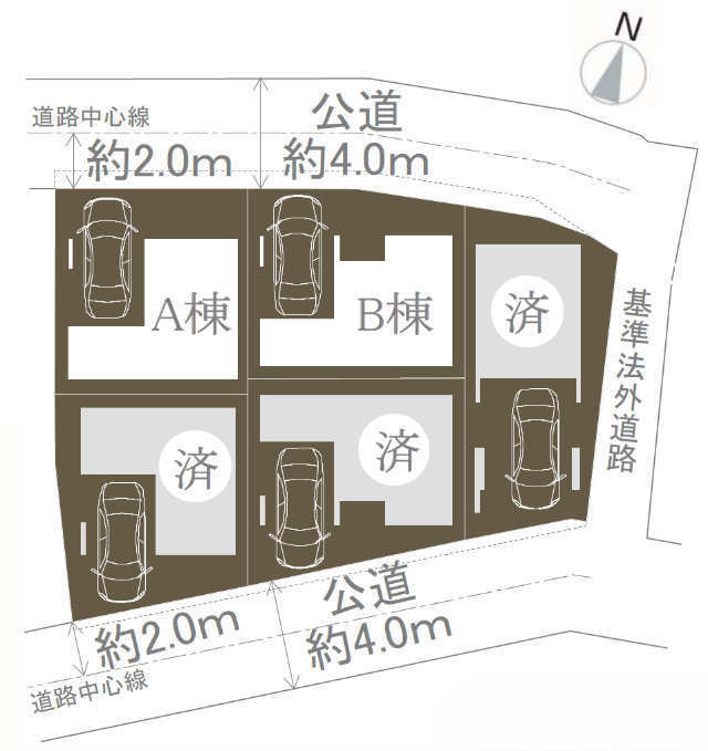 【新築一戸建全5棟｜菊名】区画図