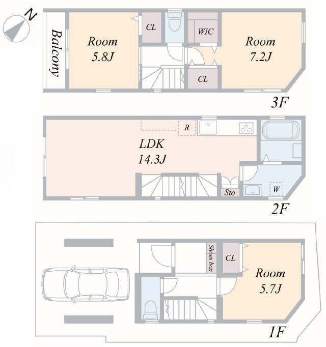 【新築一戸建｜菅城下】間取り図