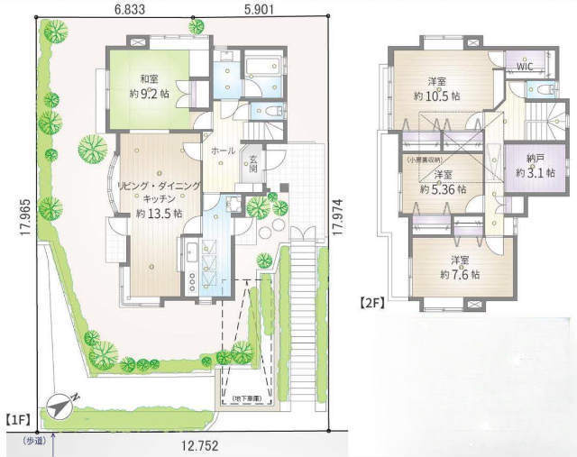 【リノベーション中古戸建｜金程3丁目】間取図