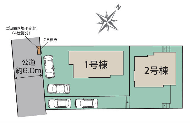 【ブルーミングガーデン栗木3丁目】区画図