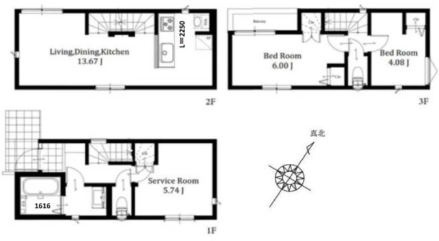 【新築一戸建｜下作延214Ⅱ③2号棟】間取図