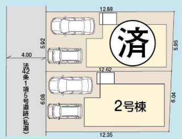 【リーブルガーデン若松町第12】区画図