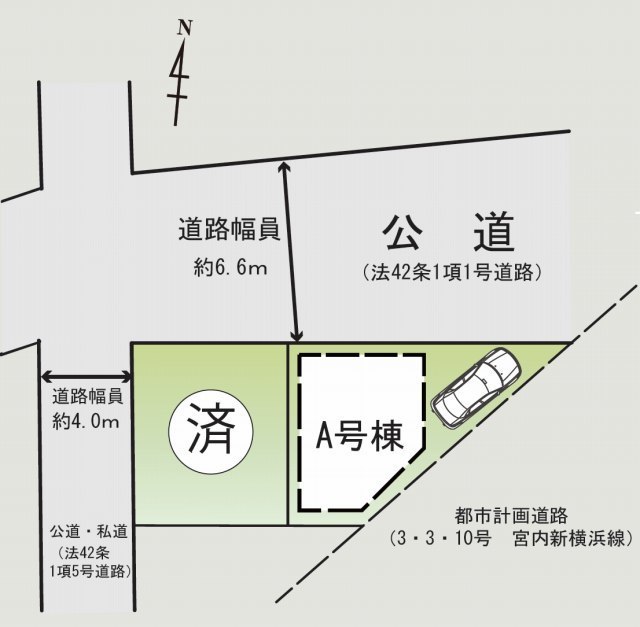 【G・A RESIDENCE 宮内1丁目】区画図