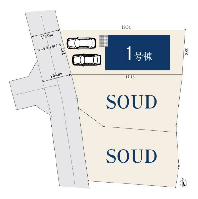 【ミラスモ緑区三保町02323③】区画図
