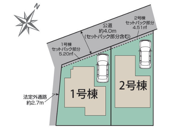 【ブルーミングガーデン深大寺東町6丁目】区画図