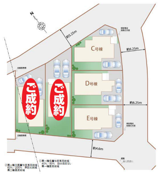 【ハートフルタウン府中市四谷5丁目】区画図