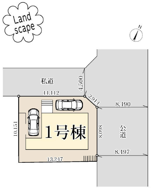 【リーブルガーデンもえぎ野第3】区画図