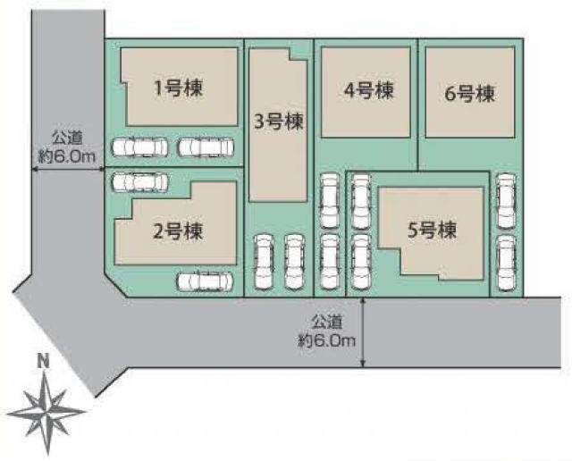 【ブルーミングガーデン稲城市東長沼】区画図