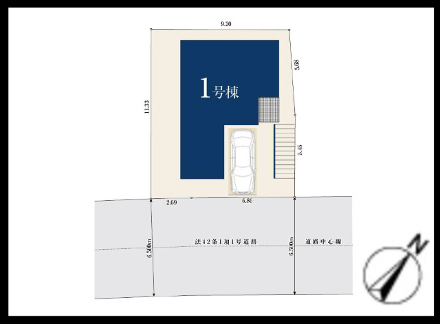 【ミラスモ青葉区もえぎ野027①】区画図