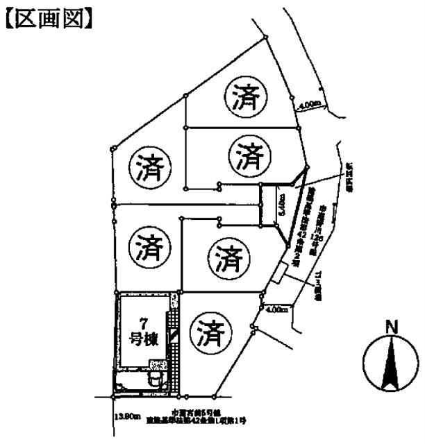 【フォレストタウン西野川 新築一戸建全7棟】区画図