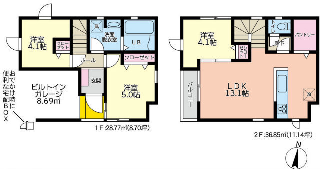  【リナージュ世田谷区南烏山23-1期】間取図