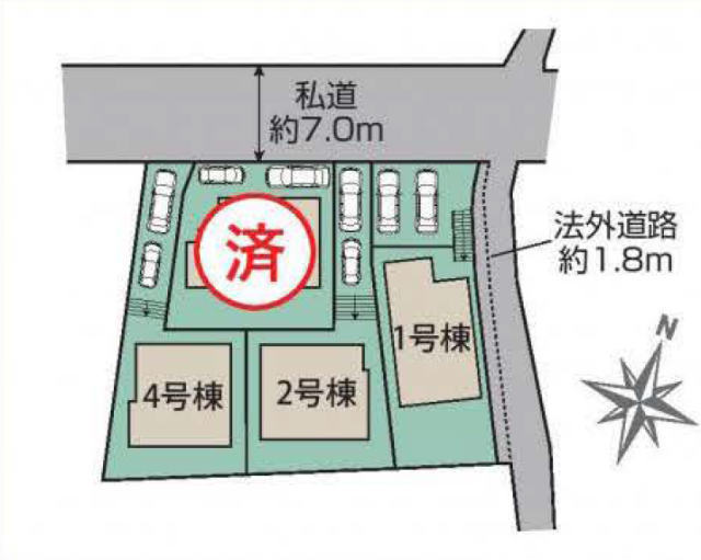 【ブルーミングガーデン川崎市麻生区東百合丘１丁目】区画図