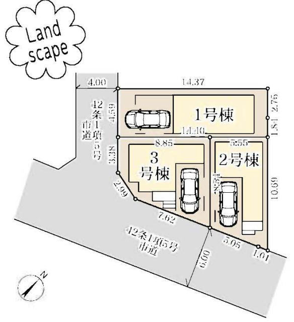 【リーブルガーデン綱島東5丁目】区画図