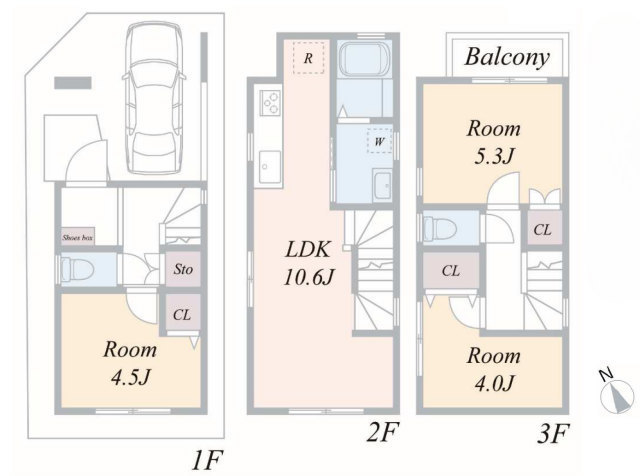 【新築一戸建 全2棟｜新吉田東】間取図