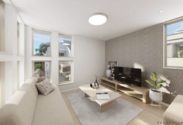 【新築一戸建全2棟～イトーピアホーム施工 下高井戸3丁目】内装パース