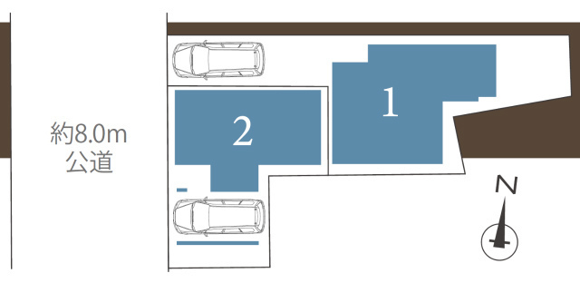 【プラスエーハウス東有馬5丁目】区画図