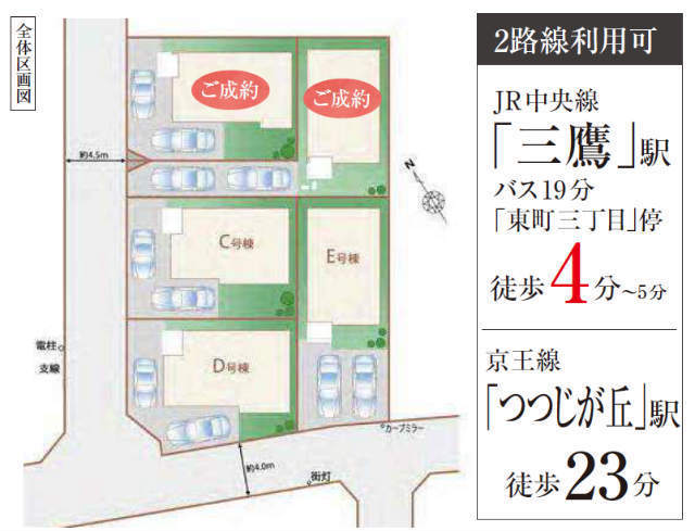 【ハートフルタウン三鷹市中原3丁目】区画図