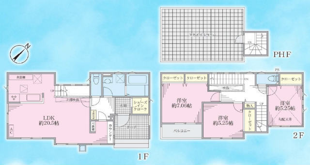 【新築一戸建｜クレアスタウン町田市根岸２丁目】間取図