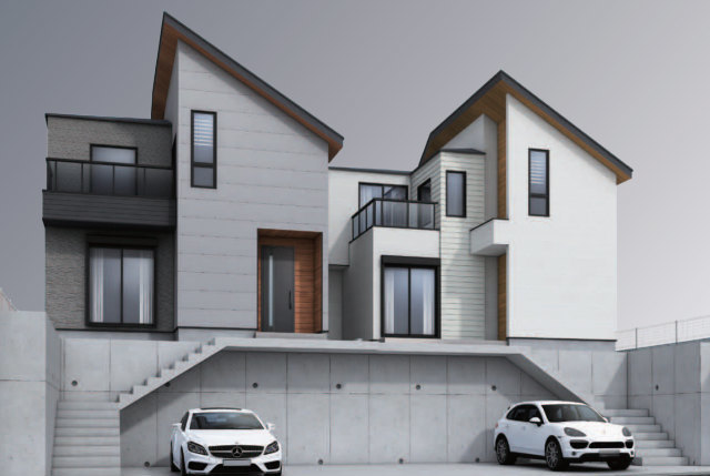 【メルディアの家｜青葉区あざみ野3丁目】外観パース