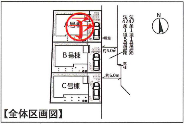 ハートフルタウンン深大寺元町4丁目22番】区画図