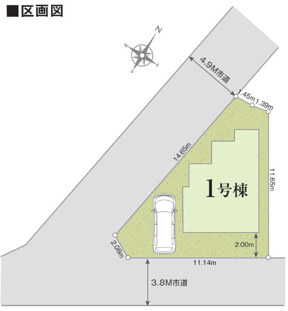 【リナージュ三鷹市中原4丁目】区画図