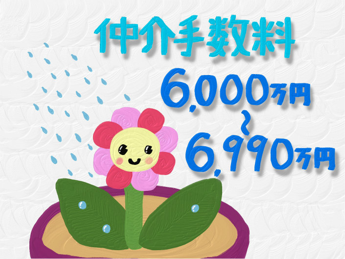 仲介手数料の計算・相場：不動産価格 6000万円〜6990万円.jpg