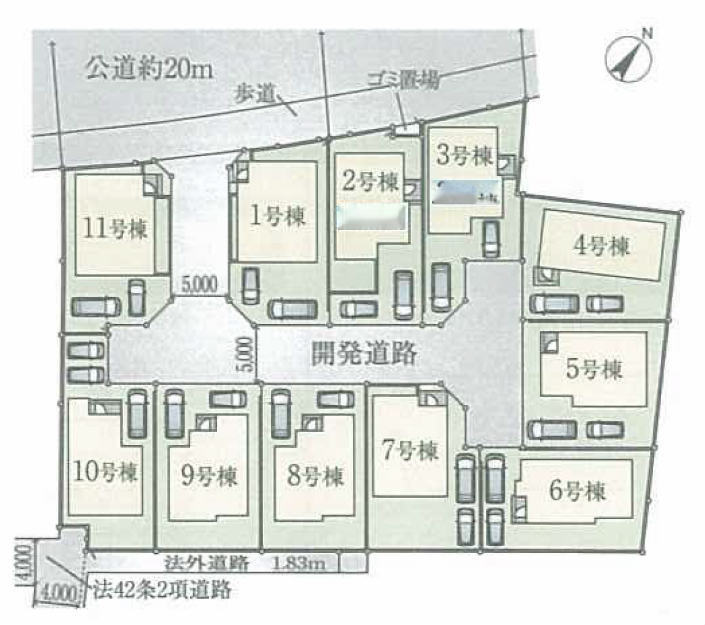 ブルーミングガーデン町田市金森東3丁目 全11棟 新築一戸建て 区画図.jpg