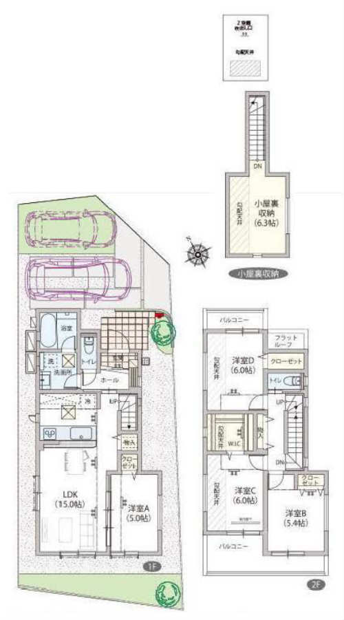 スマートワンシティ中河原2期 Z空調の家 日新町 新築一戸建て：間取図 (1号棟).jpg