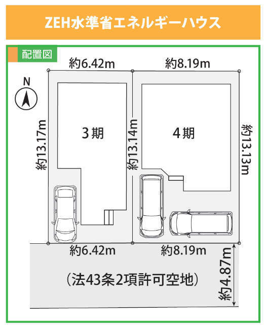 【ニュービルドシリーズ新吉田東5丁目3期・4期】区画図