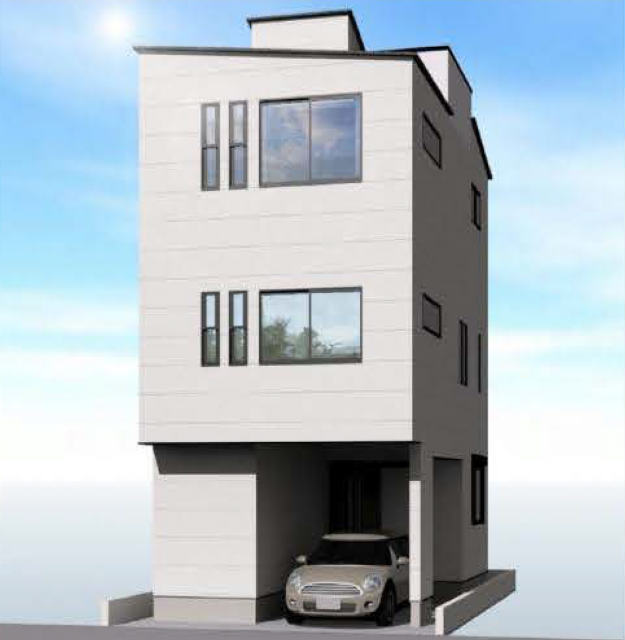 【新築一戸建｜横浜市綱島東5丁目】外観パース