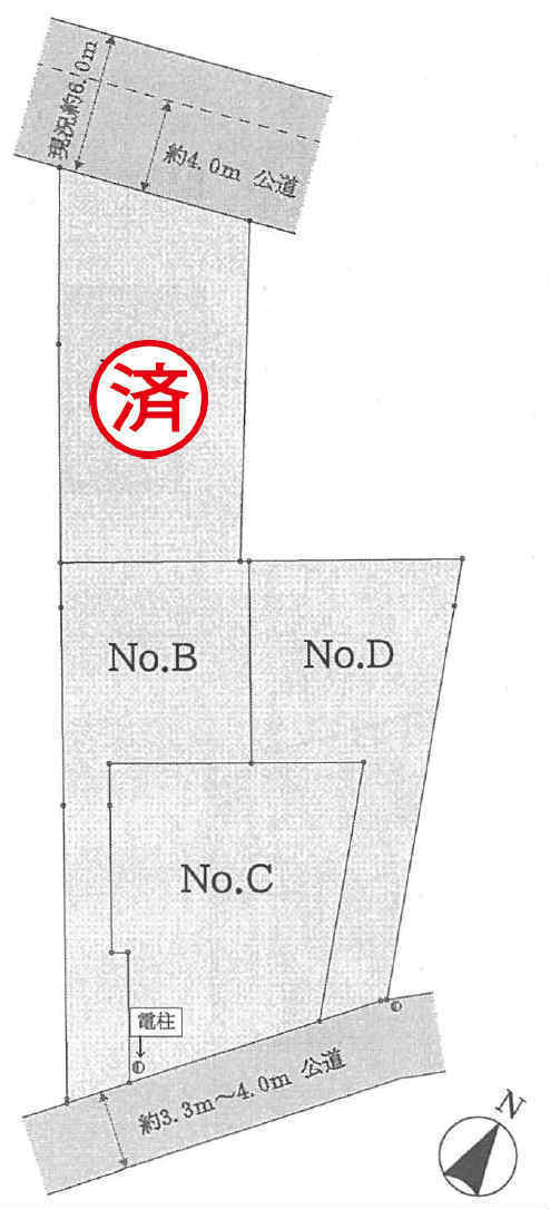 グラフィアス調布富士見町Ⅱ 新築一戸建て4棟 西調布： 区画図.jpg