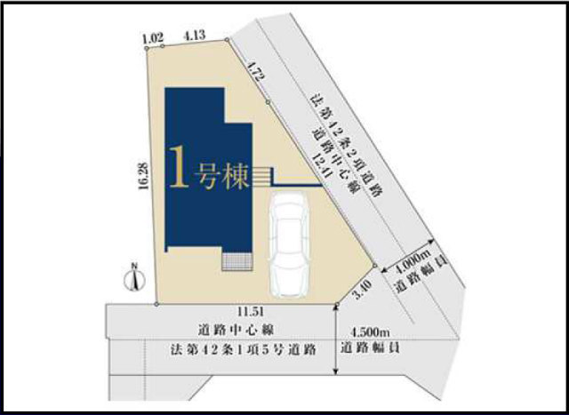 【ミラスモ町田市金森東118①】区画図
