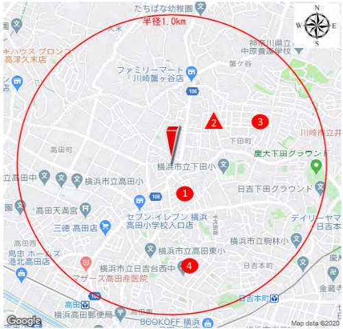 ラグラス日吉 新築一戸建て4棟 高田駅・日吉駅 近隣地価相場.jpg